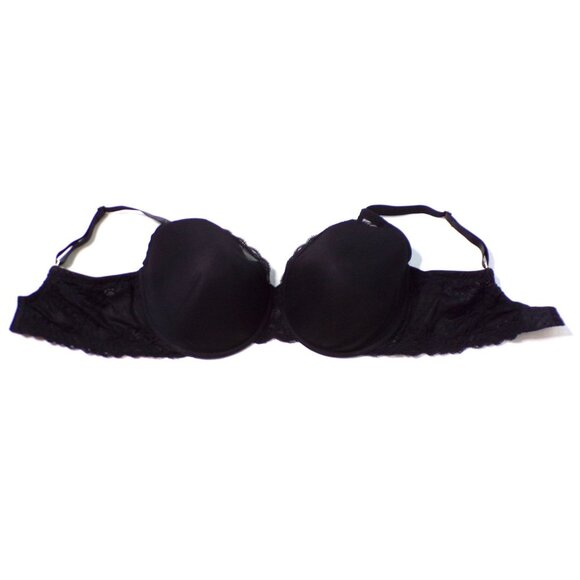 🆕NATORI Full Figure Deep Plunge Feathers UW T-Shirt Bra 40G Black #741299 - Picture 7 of 10